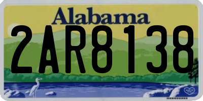 AL license plate 2AR8138