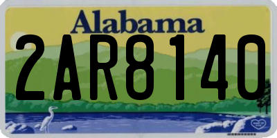 AL license plate 2AR8140