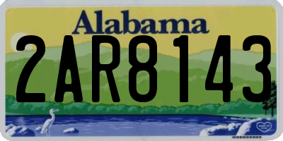 AL license plate 2AR8143