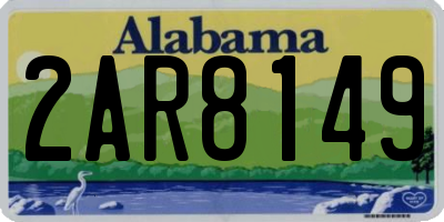 AL license plate 2AR8149