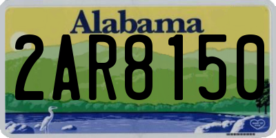 AL license plate 2AR8150