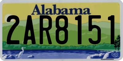 AL license plate 2AR8151