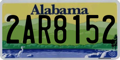 AL license plate 2AR8152