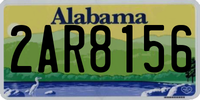 AL license plate 2AR8156