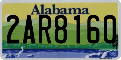 AL license plate 2AR8160