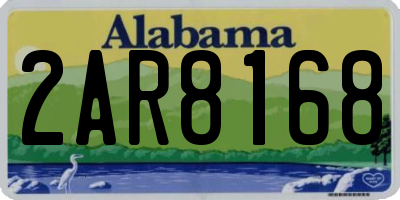 AL license plate 2AR8168