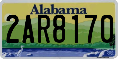 AL license plate 2AR8170