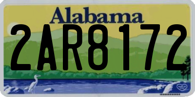 AL license plate 2AR8172