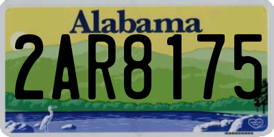 AL license plate 2AR8175