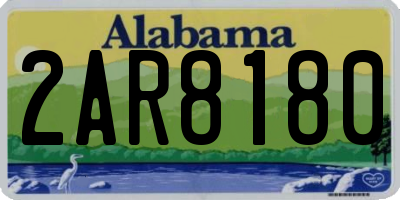 AL license plate 2AR8180