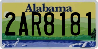 AL license plate 2AR8181