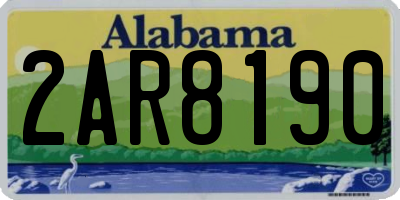 AL license plate 2AR8190