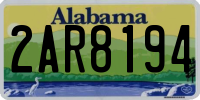 AL license plate 2AR8194