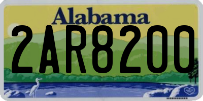 AL license plate 2AR8200