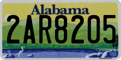 AL license plate 2AR8205