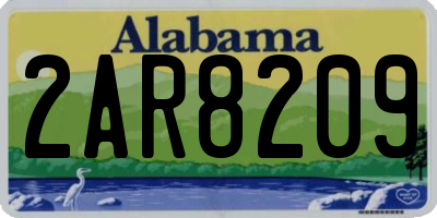 AL license plate 2AR8209