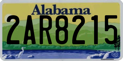 AL license plate 2AR8215