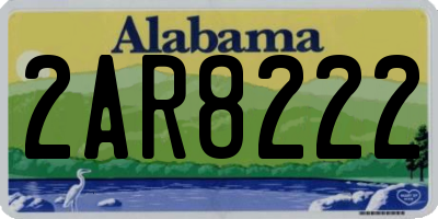 AL license plate 2AR8222