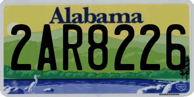 AL license plate 2AR8226