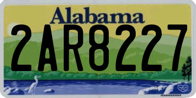 AL license plate 2AR8227