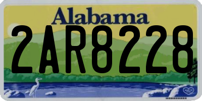 AL license plate 2AR8228