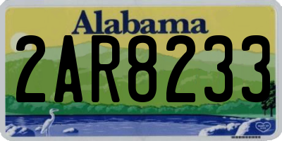AL license plate 2AR8233