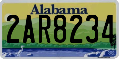 AL license plate 2AR8234