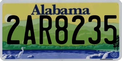 AL license plate 2AR8235