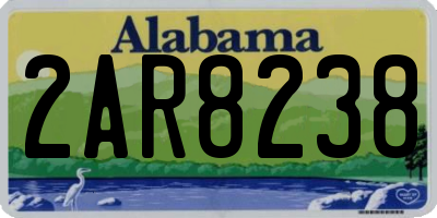 AL license plate 2AR8238