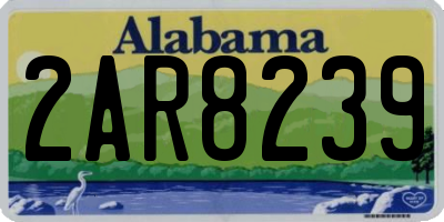 AL license plate 2AR8239
