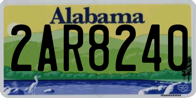 AL license plate 2AR8240