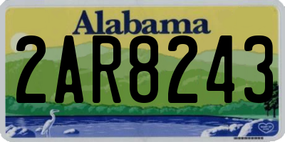 AL license plate 2AR8243