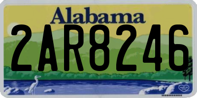 AL license plate 2AR8246