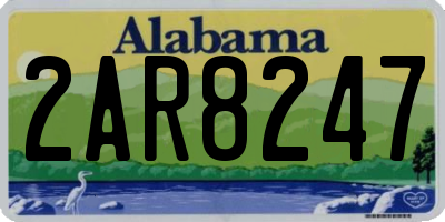 AL license plate 2AR8247