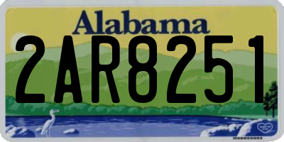 AL license plate 2AR8251