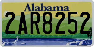 AL license plate 2AR8252