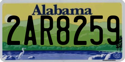 AL license plate 2AR8259