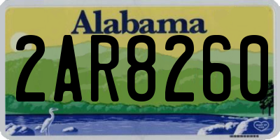 AL license plate 2AR8260