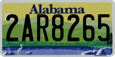 AL license plate 2AR8265