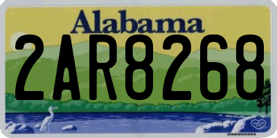 AL license plate 2AR8268
