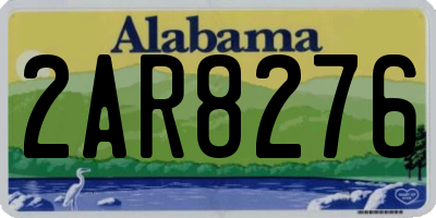 AL license plate 2AR8276