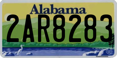 AL license plate 2AR8283