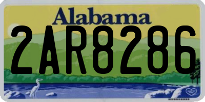 AL license plate 2AR8286
