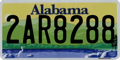 AL license plate 2AR8288