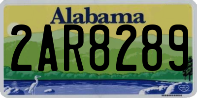 AL license plate 2AR8289