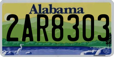 AL license plate 2AR8303