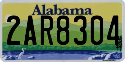AL license plate 2AR8304