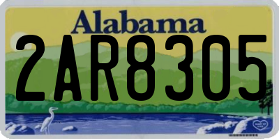 AL license plate 2AR8305