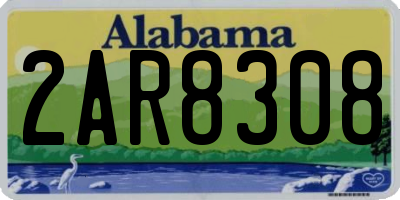 AL license plate 2AR8308