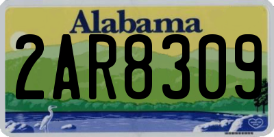 AL license plate 2AR8309